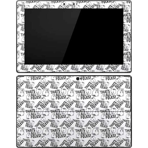 Looney Tunes Porky Pig Black and White Surface Pro Tablet Skin